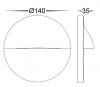 Lisca Aluminium White Round LED Step or Wall Light IP65